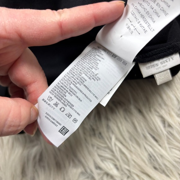 Y2K 90's Miss Sixty Women's XS Black Lace Trim Empire Babydoll Tank Goth Vamp - Picture 5 of 7